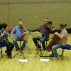 Lynne playing with Philip Burrin, Michael Beeston & Mark Bailey of the Edinburgh Quartet - August 2009